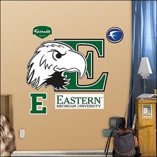 eastern michigan university logo fathead wall graphic $ 89 99