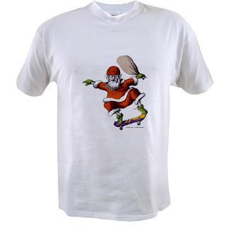 Skateboarding Santa Value T shirt