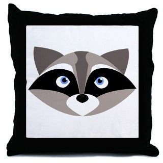 Animals Gifts  Animals More Fun Stuff  Raccoon Face Throw Pillow