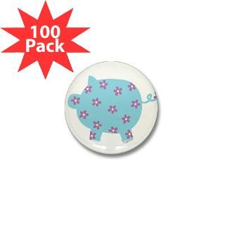 blue and purple flower pig mini button 100 pack $ 94 99