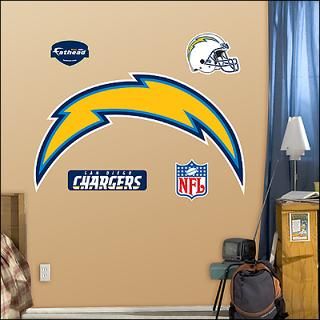 san diego chargers logo fathead wall graphic $ 89 99