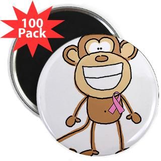 breast cancer monkey 2 25 magnet 100 pack $ 124 98