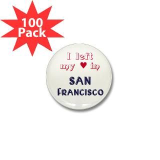 Heart San Francisco Buttons  San Francisco Mini Button (100 pack