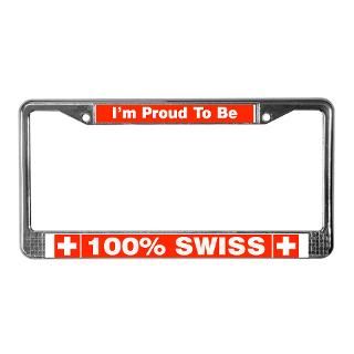 100 Swiss License Plate Frame for $15.00