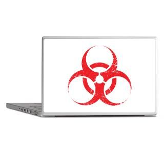 Biohazard Gifts  Biohazard Laptop Skins  Vintage Red Biohazard