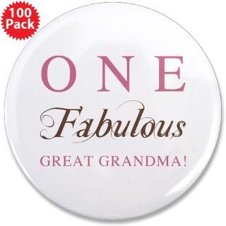 Best Buttons  One Fabulous Great Grandma 3.5 Button (100 pack