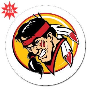 Angry Indian 3 Lapel Sticker (48 pk)