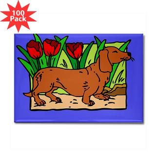Dachshund Rectangle Magnet (100 pack)