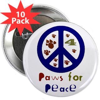 Paws for Peace Navy 2.25 Button (10 pack)