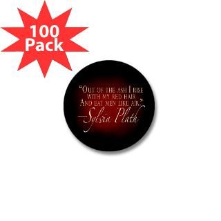 Plath Redheaded Quote Mini Button (100 pack) for $125.00
