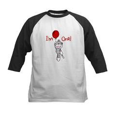 Sock Monkey 1st Birthday T Shirt by peacockcards