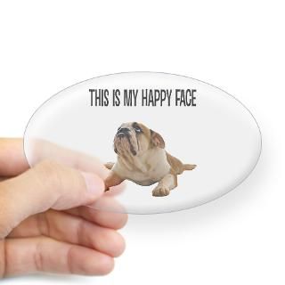 Happy Dog Face Stickers  Car Bumper Stickers, Decals