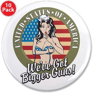 Patriotic Pinup Girl 3.5 Button (10 pack)