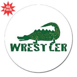 Alligator Wrestler 3 Lapel Sticker (48 pk)