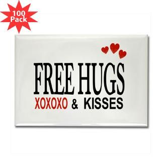 free hugs kisses rectangle magnet 100 pack $ 151 99