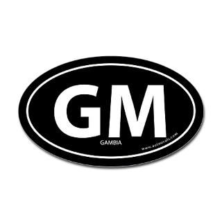 Gambia country bumper sticker  Black (Oval) for $4.25