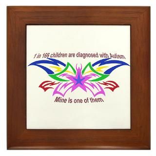 In 166 Gifts  1 In 166 Framed Tiles  Autism Awareness Framed