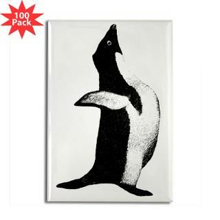 penguin poser art rectangle magnet 100 pack $ 161 19