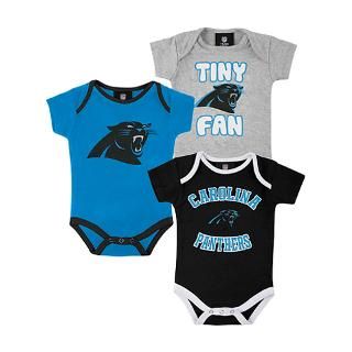 Carolina Panthers Newborn Tiny Fan 3 Piece Creeper Set