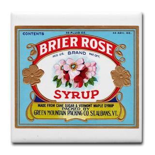 Vintage Syrup Label Tile Coaster