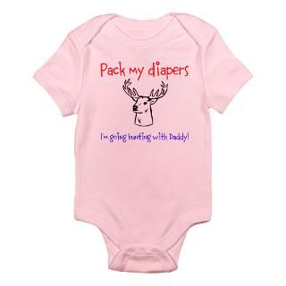 Pack my diapers going huntingw/dad Body Suit by cshell96