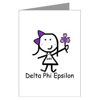 Simple & Cute This girl with Delta Phi Epsilon letters is the
