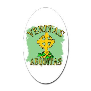Veritas Aequitas with Celtic Cross  Leprechaun Gifts & All Things