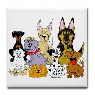 Happy Dog Pack CartoonDog Group Art Gifts  Cartoon Animal T Shirts
