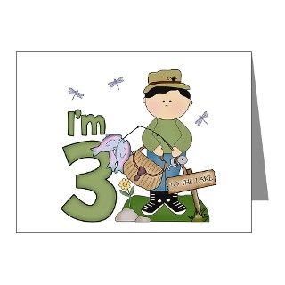 Note Cards  Lil Fisherman 3rd Birthday Invitations (Pk of 10