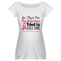 Breast Cancer Fake T Shirt by hopeanddreams