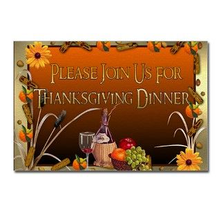 Thanksgiving Dinner Invitation Postcards (Package by myholidaystore