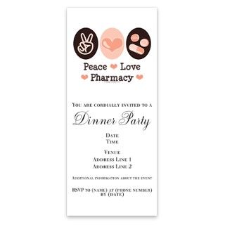 Peace Love Pharmacy Pharmacist V Invitations by Admin_CP8437408