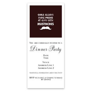 Funny Retro Mustache Invitations by Admin_CP12461100