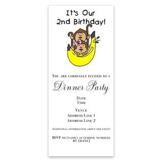 Twin Boy and Girl 2nd Birthday Invitations by Admin_CP1147651