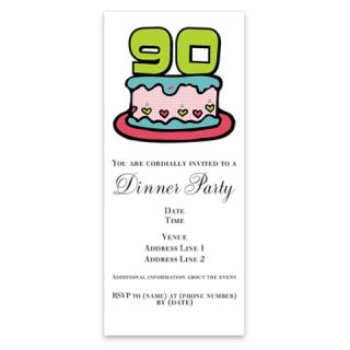 90 Year Old Birthday Cake Invitations by Admin_CP1556321  512200592