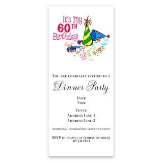 Its My 60th Birthday (Party Hats) Invitations by Admin_CP4649722