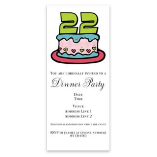 22 Year Old Birthday Cake Invitations by Admin_CP1556321  512200822