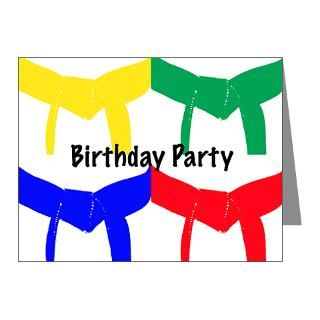 Martial Arts Birthday Party Invitations Blank 20PK for