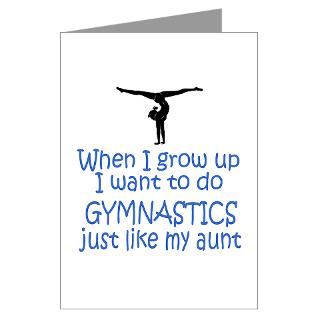 Gymnastjust like Aunt Greeting Cards (Package o for