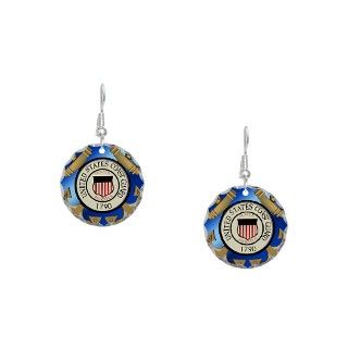 Border Gifts  Border Jewelry  Vintage Coast Guard Earring Circle