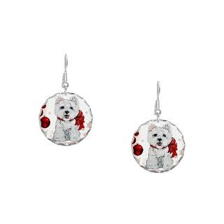 Christmas Gifts  Christmas Jewelry  Westie Red Christmas Earring
