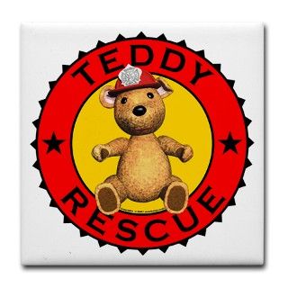 911 Gifts  911 Kitchen and Entertaining  Teddy Bear Rescue Coaster