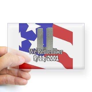 We Remember 911 Rectangle Sticker for