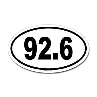 92.6 Gifts  92.6 Bumper Stickers  92.6 Oval Sticker