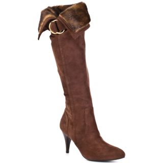 Guess Shoes Brown Fur Shoes   Guess Footwear Brown Fur