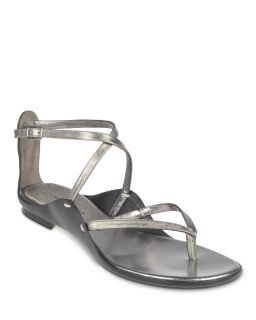 Via Spiga Ivory Strappy Thong Sandals