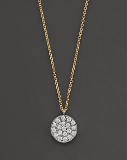 Meira T 14 Kt. Yellow Gold/Pavé Diamond Medallion Necklace