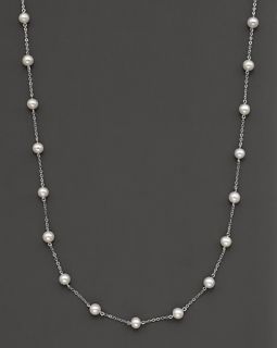 Freshwater Pearl and 14 Kt. White Gold Multi Station Choker, 18