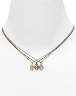 Crislu Mini Hamsa Pendant Necklace, 16