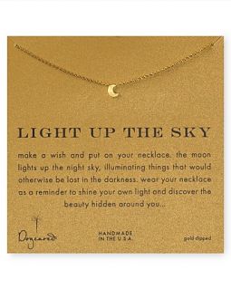 Dogeared 14K Gold Dipped Moonglow Necklace, 16
